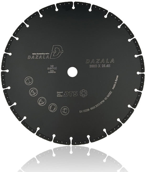 다잘라 다이아몬드 융착식날 14인치 DAZ-14 콘크리트 판넬 pvc 멀티, 1개