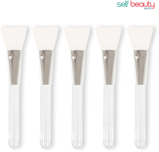 셀프미인 퍼펙트 실리콘 팩 브러쉬 은장, 5개, 투명