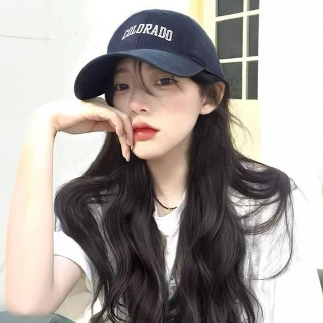 헤어피스 항암치료 볼륨가발 캡모자가발 웨이브 긴머리 꾸밈가발, ONE, 진갈색_ONE