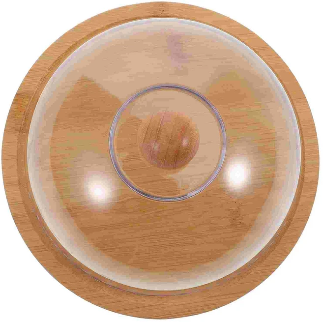 버터 박스 케이크 커버 돔 유리 팬 보드(디저트 뚜껑 포함) 목재 플라스틱, 01 Multi, 01 18.00X18.00X11.00CM