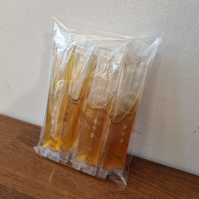 천연 꿀 스틱 일회용 휴대용 꿀스틱 롱간 허니 베트남 꿀, 용안꿀, 10개, 12g