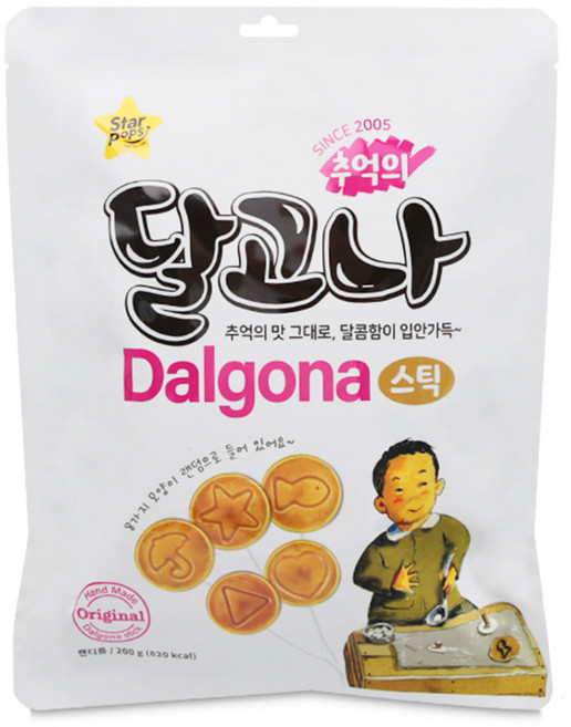 한울식품 추억의 달고나 스틱캔디200g, 200g, 1개