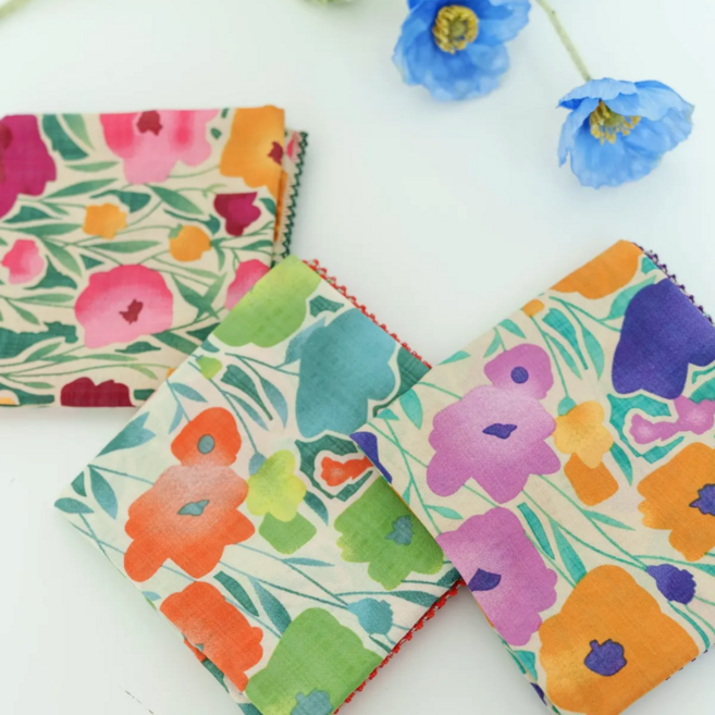 [아사면100%/국내제작] 뚜담 50X50 빅사이즈 꽃무늬 여성 손수건 스카프 3종 선물포장 옵션