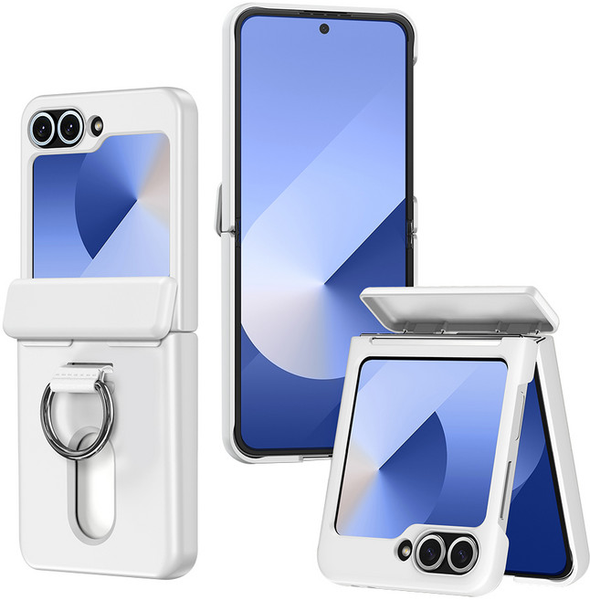 YINUO 갤럭시 z플립 5 6 7 FE 자동 힌지 보호 카드 수납 휴대폰 핑거링 케이스