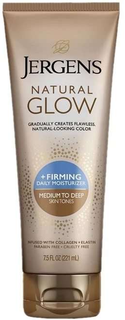 저겐스 내츄럴 글로우 미디엄 딥 스킨 톤 퍼밍 수분 바디로션 Jergens Firming Moisturiser Medium Deep, 1개, 221ml - 쿠팡