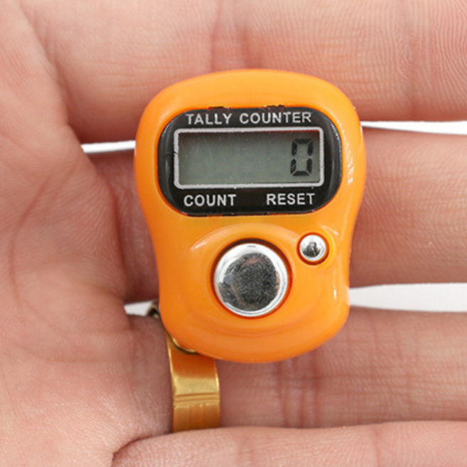 指環式計數器 運動計步器 單鍵操作 清晰顯示, 隨機色, 1個