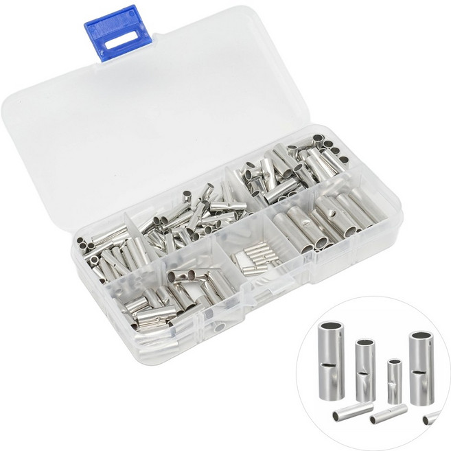 압착 단자 슬리브 전선 케이블 터미널 200pcs 키트, 1세트