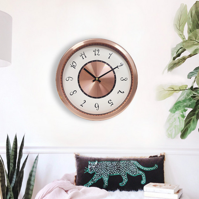 디클로 글린트휴 명품 디자인 무소음 벽시계 거실 인테리어, 핑크블라썸