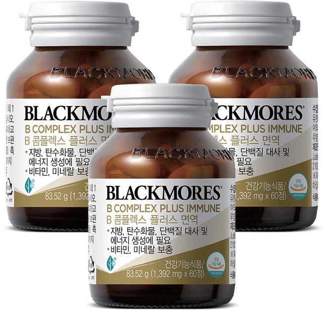 블랙모어스 비컴플렉스 플러스 면역, 60정, 3개