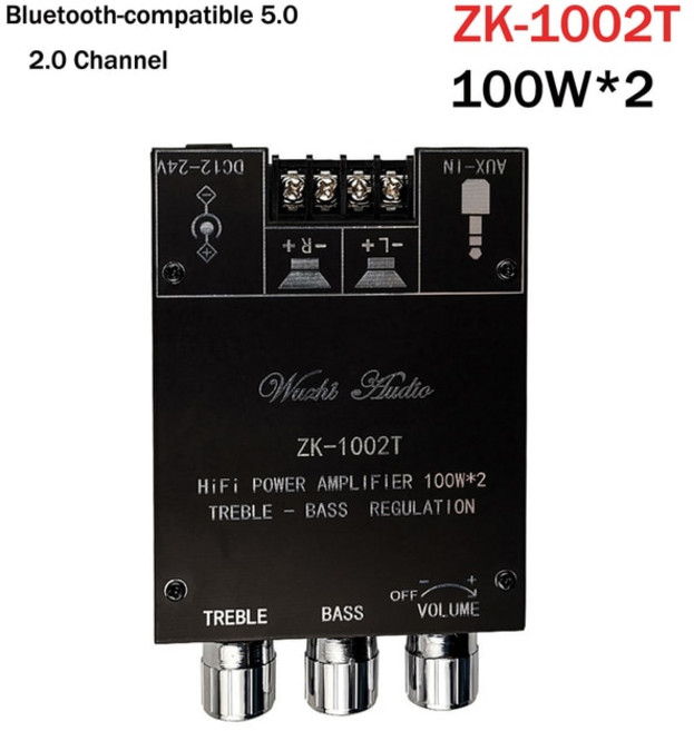 ZK-MT21 블루투스 호환 2.1 채널 저음 전원 서브 우퍼 앰프 보드, 04 ZK-1002T