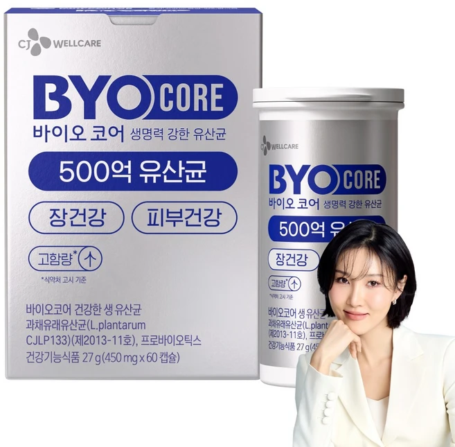 500억 유산균 CJ 바이오코어 건강한 생유산균 고함량 특허유산균, 1개, 60정 - 쿠팡