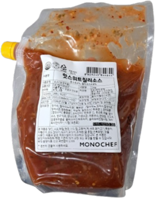 모노쉐프 핫스위트칠리소스, 2개, 1kg