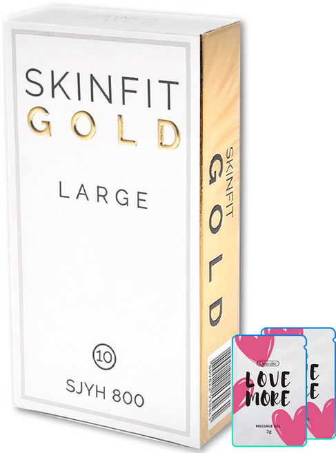 스킨핏 골드 라지 일반형 콘돔, 1개, 10개입