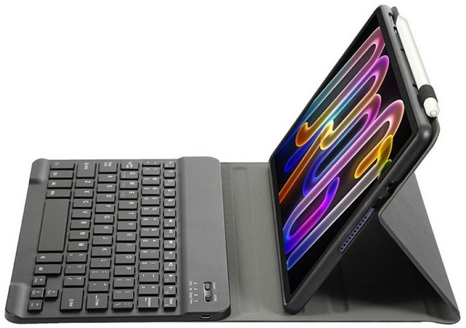 아이친구 레노버 샤오신패드 프로 XiaoXin Pad Pro GT 11.1 / 요가탭 YOGA TAB 11.1 AI 호환 블루투스 무선 키보드 케이스 북커버, 블랙, 1개