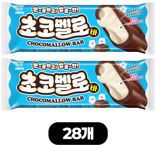 서주 막대 아이스크림 초코멜로바, 28개, 75ml
