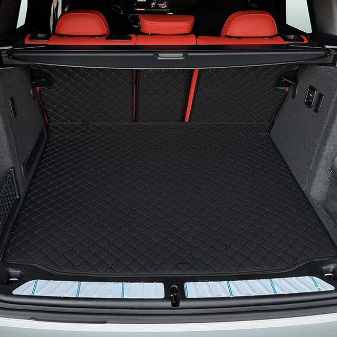 카프트 BMW X3 20i 20d 30d m40i 호환 트렁크매트 프리미엄 퀄팅 가죽 차박, 블랙-블랙