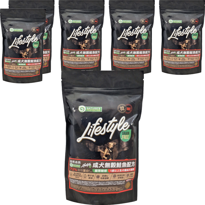 NATURE'S PROTECTION 自然本色 LifeStyle 成犬, 鮭魚, 400g, 6袋