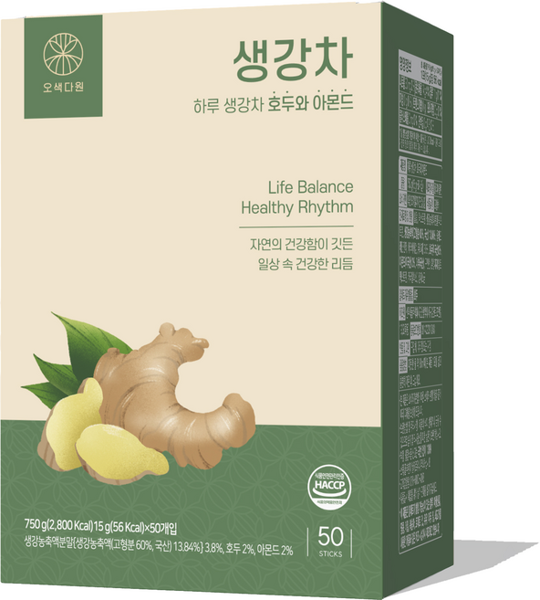 오색다원 하루 생강차, 15g, 50개입, 1개