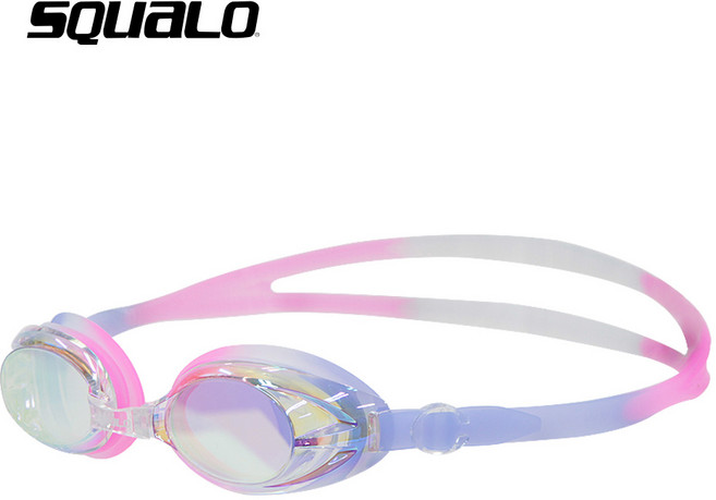 스쿠알로 (SQUALO) 미러 아동수경 어린이수경 유아수경 초등학생수경 김서림 방지형 생존수영 물안경 SGL-1600M, 1600M블루핑크, 1개