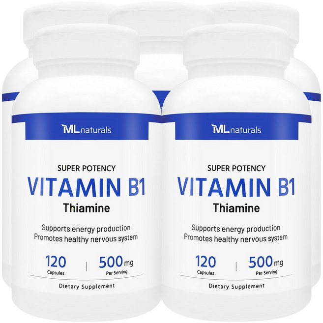 [미국빠른직구] 신제품 마이라이프 내추럴스 비타민 B1 (티아민) 500mg, 5개, 120정