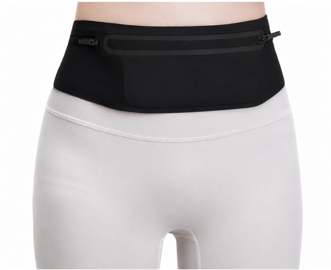 러닝 벨트 가방 플립벨트 조깅 운동 런닝 허리 힙색 밴드, 블랙, 1개