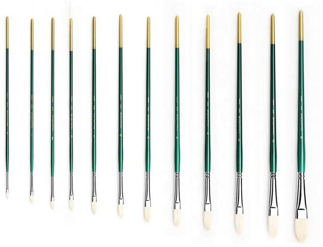 화홍 808F 시리즈 낱개 유화 필버트붓, 6호