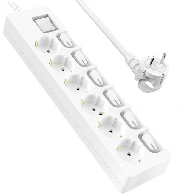 홈365 개별스위치 6구 멀티탭 1.5m, 1개