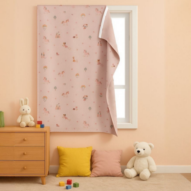 기브앤고 아이방 암막커튼 가리개커튼 아일렛형 벨크로형