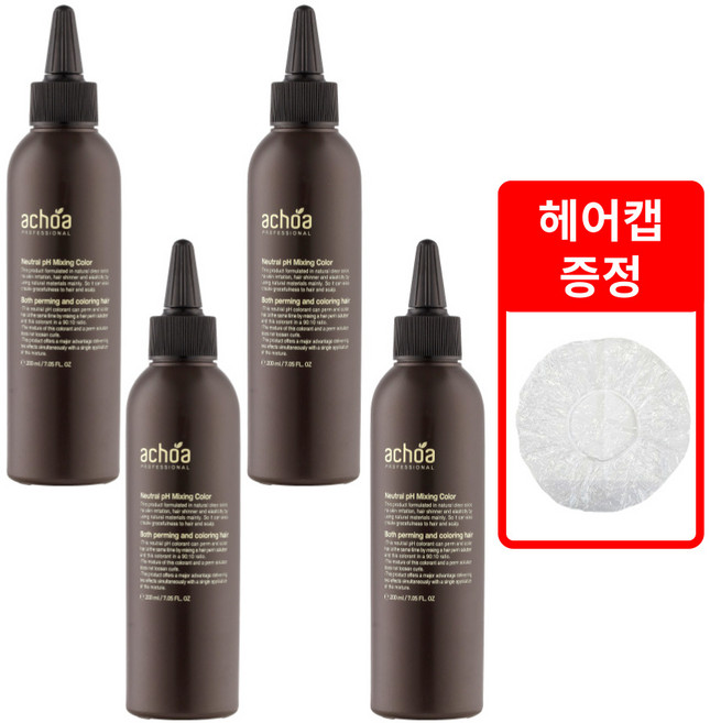 아초아 믹스칼라 중성칼라 200ml 8색상 펌전용, 7번 적색, 4개