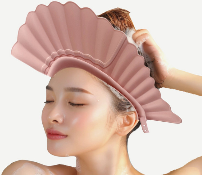 성인 샴푸캡 성인용 샴푸캡 환자 머리 감기기 도구 어른 샤워캡 머리감기 캡 샴푸모자 헤어캡 머리감기캡 쌍수 머리캡 목욕 헤드캡 임산부, 진한분홍, 1개