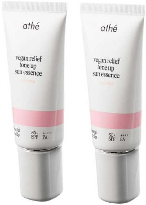 [24시간 톤보정/예쁜속광] 아떼 비건 릴리프 톤업 선 에센스 50ml+50ml, 2개, 베이지