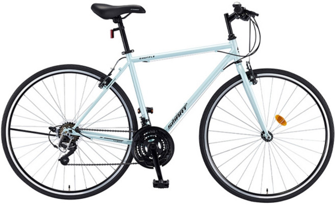 2026 스마트 700C 셔플 원터치 21단 입문용 하이브리드 자전거 무료 완조립+사은품, 1개, 180cm, 700C 셔플 소다 490