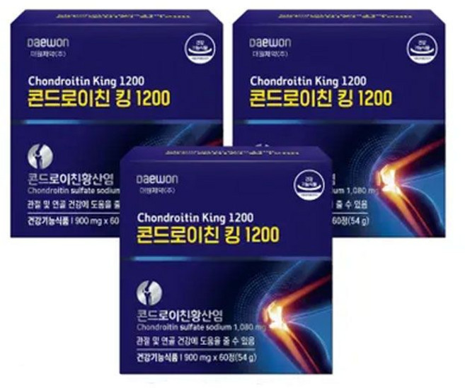 대원제약 콘드로이친 킹 1200, 3박스, 60정