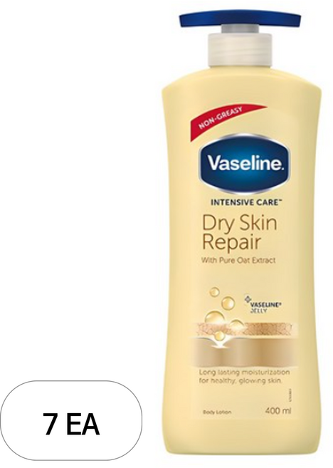 바세린 인텐시브 케어 드라이 스킨 리페어 로션, 400ml, 7개