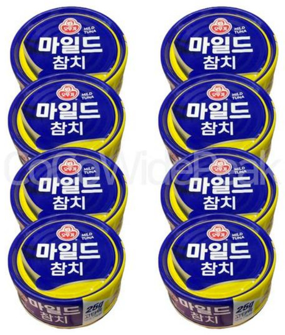 오뚜기 마일드참치 캔참치, 8개, 135g