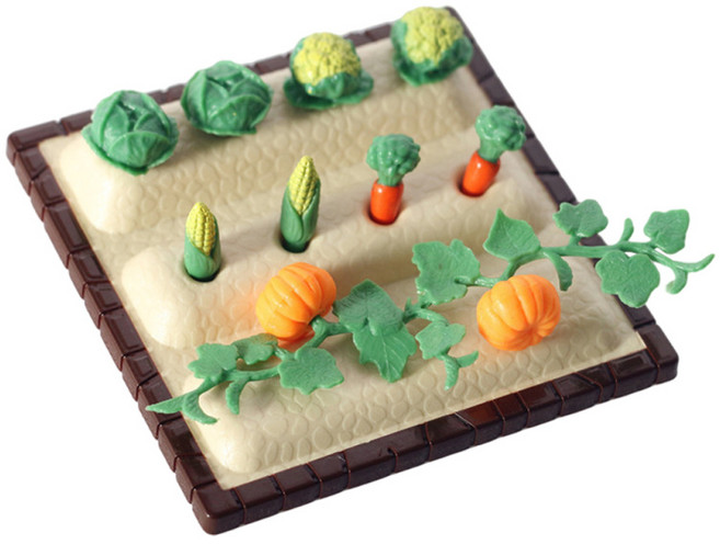 shangren 마이크로 조경을 위한 인형 집 농업 도구 장식 액세서리, 다중, 수지 플라스틱, 채소밭, 1개