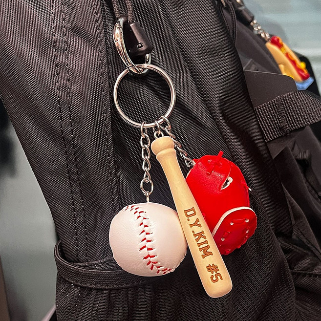 야구 키링 열쇠고리 야구공 단체 키링 각인
