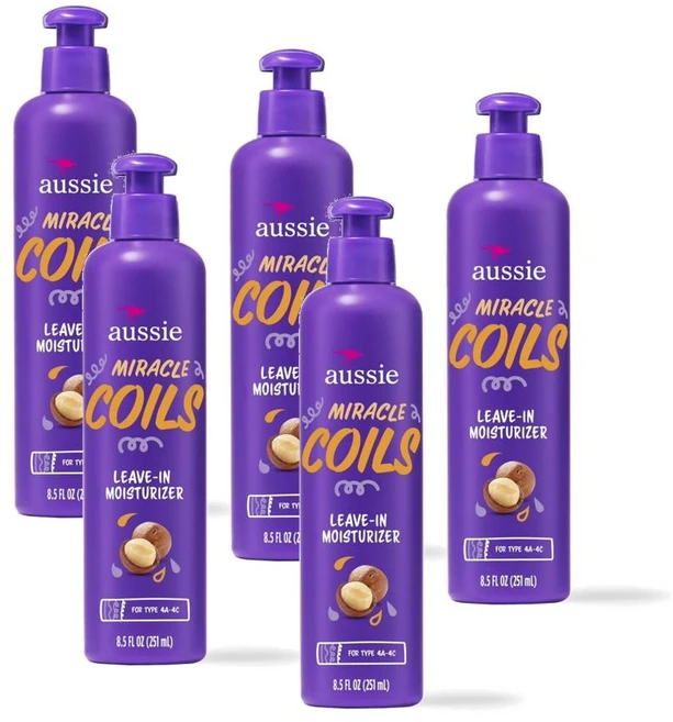오지 미라클 코일 리브인 모이스처라이저 위드 마카다미아 오일 Aussie Miracle Coils Leave-in Moisturizer, 5개, 251ml - 쿠팡