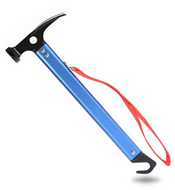 EMPIRE 캠핑 망치 가정용 망치 팩 다운 해머 경량 멀티툴, 캠핑 망치 블루, 1개