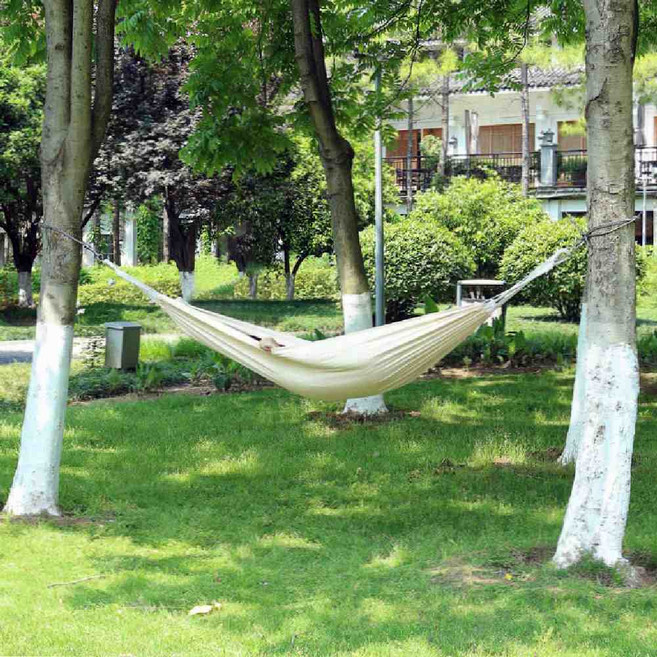 올몰 캠핑 해먹 180x65cm 아이보리 해먹그네의자 야외해먹 해먹천