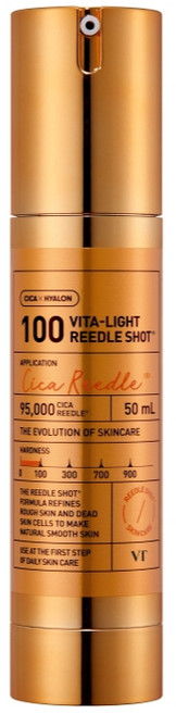 VT VITA-LIGHT REEDLE SHOT 100 微晶精華 50ml 提亮光采透亮, 1件, 老虎維生素提亮微晶精華 100