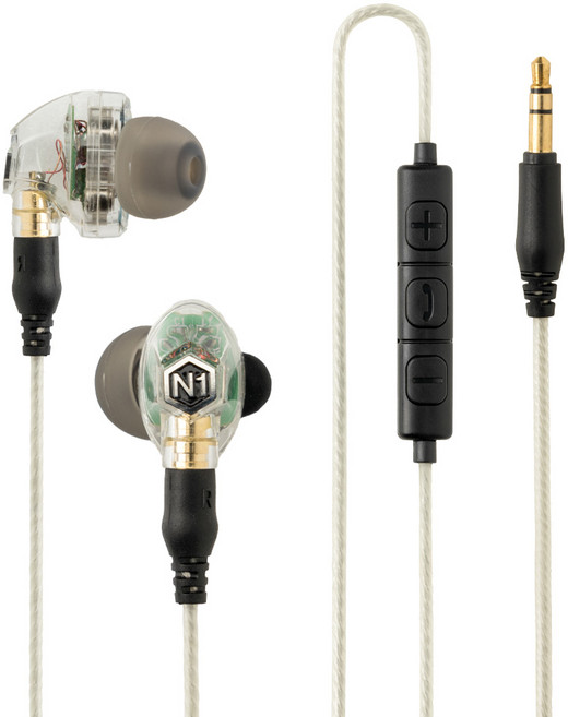 VJJB 게이밍 인이어 프리미엄 커널형 이어폰 N1, 투명화이트