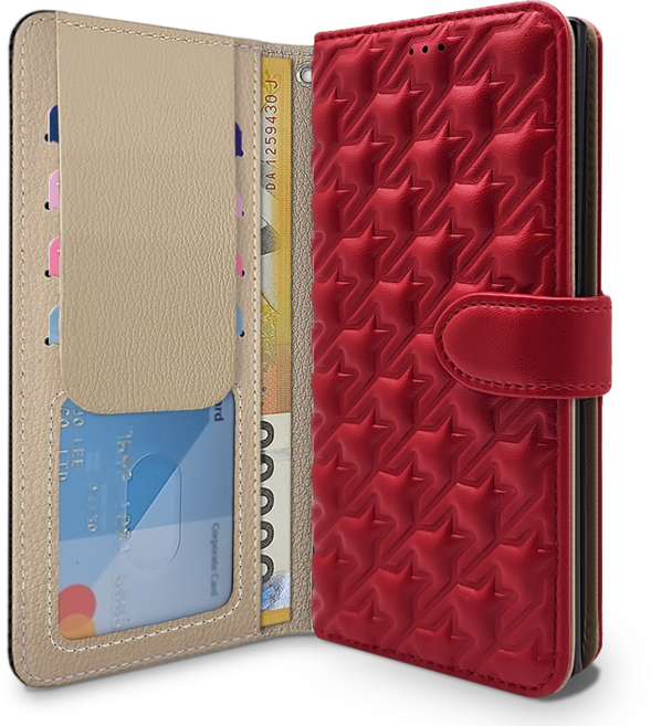 아리움스타 메이폴 퀼팅 가죽 지갑 카드 다이어리 핸드폰 케이스