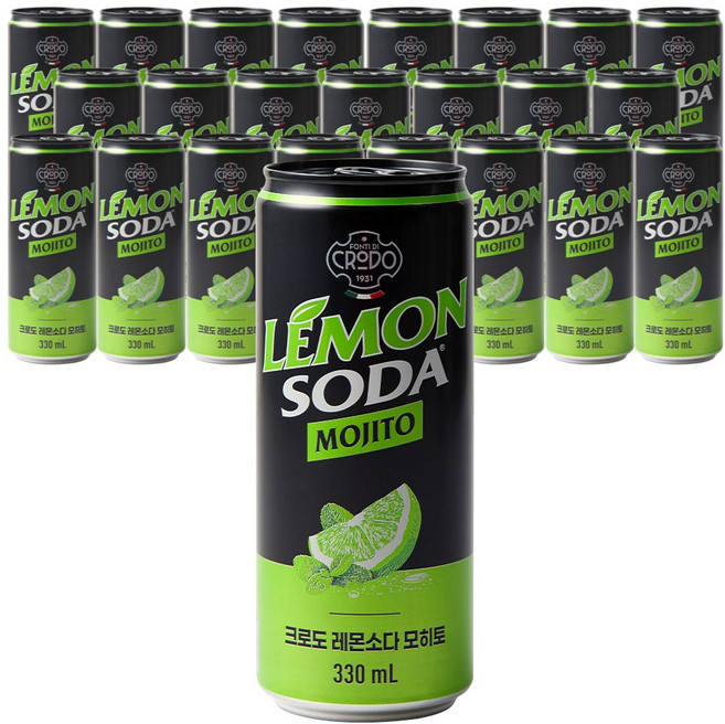 레몬소다 크로도 모히토 탄산음료, 24개, 330ml