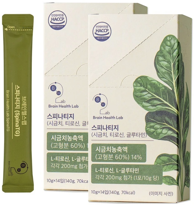 브레인헬스랩 스피나티지 멘탈샷 집중부스터 티로신 글루타민 공부간식 ADHD 무카페인, 2박스, 14회분 - 쿠팡