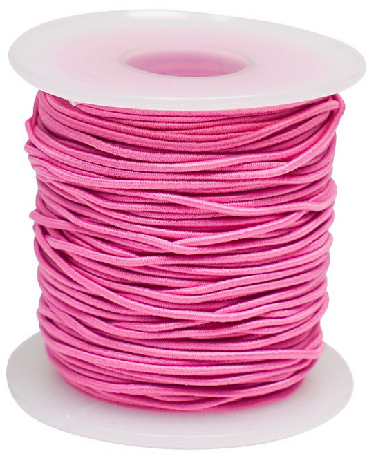 디어플레이스 탄성 고무줄 팔찌 염주 만들기, 1개, 08 로즈핑크 45m_1.2mm