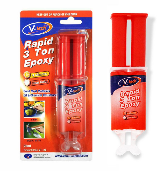 Vtech 주사기 에폭시 접착제 25ml, 1개