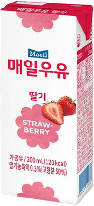 매일우유 멸균 딸기, 200ml, 12개
