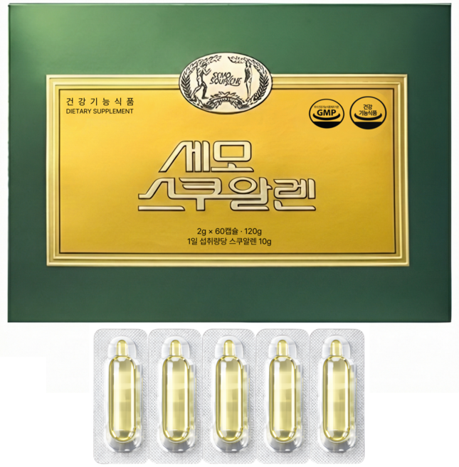 세모스쿠알렌 2g x 60캡슐 + 쇼핑백, 60정, 1개
