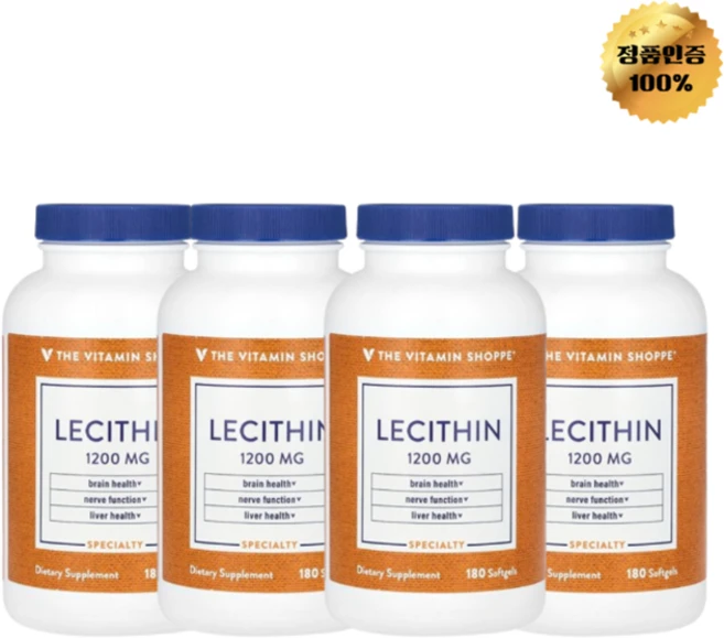 2+2 더비타민샵 레시틴 1 200mg 소프트젤 180정, 4개 - 쿠팡